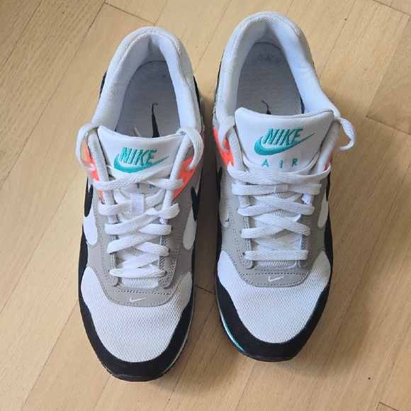 Nike Air Sneakers with White, Black, and Gray - Picture 1 of 6
